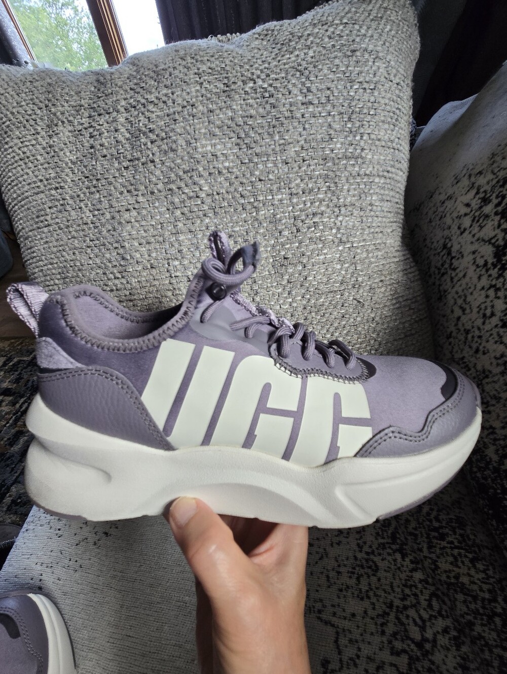 UGG Lavender Platform Sneaker with Bold Logo